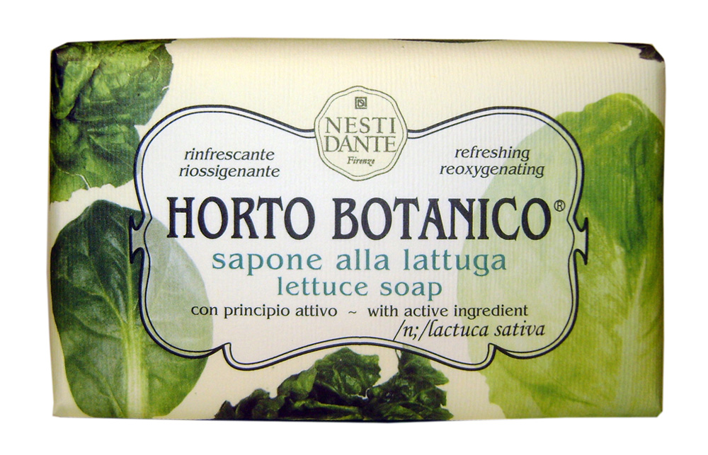 Nesti Dante Мыло Horto Botanico. Листья салата, 250 г1734206 Nesti Dante Мыло Horto Botanico. Листья салата, 250 г1734206Великолепное растительное мыло премиум-класса Nesti Dante Horto Botanico. Листья салата изготовлено по старинным рецептам и по традиционной котловой технологии, в составе мыла только натуральные оливковое и пальмовое масло высочайшего качества, для ароматизации использованы органические эфирные масла. Экстракт листьев салата восстанавливает и регенерирует, мыло прекрасно заботится о коже, хорошо мылится и очищает загрязнения. Благодаря содержанию натуральных компонентов, кожа становится нежной, увлажненной и упругой. Изысканная флорентийская бумага, в которую завернуто мыло, расписана акварелью, на каждом кусочке мыла выгравирована надпись With Love And Care (С любовью и заботой). Товар сертифицирован.