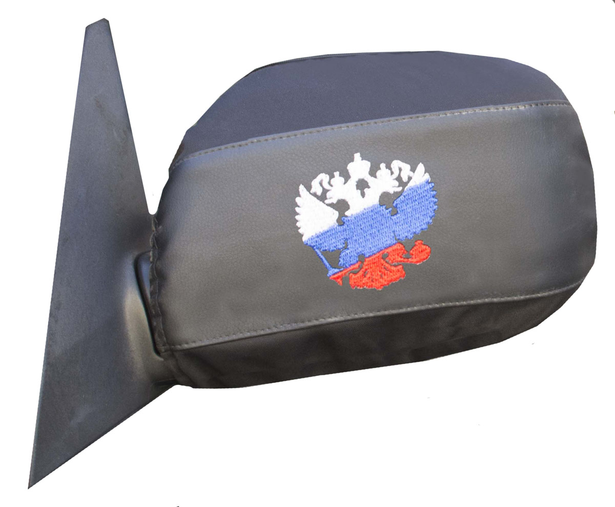 Чехол на боковое зеркало Auto Premium "Герб триколор", 27 х 14 см, 2 шт Чехол на боковое зеркало Auto Premium "Герб триколор", 27 х 14 см, 2 шт
