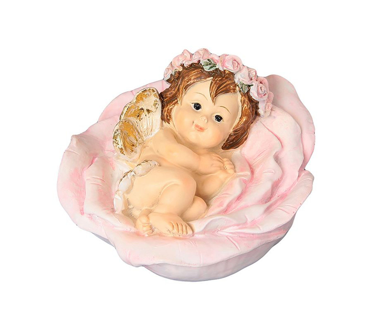 Фигурка декоративная Elan Gallery Ангелочек в цветке, высота 6 см670126 Фигурка декоративная Elan Gallery Ангелочек в цветке, высота 6 см670126Декоративные фигурки - это отличный способ разнообразить внутреннее убранство вашего дома. Декоративная фигурка с изображением ангелочка станет прекрасным сувениром, который вызовет улыбку и поднимет настроение. Фигурка выполнена из полистоуна.