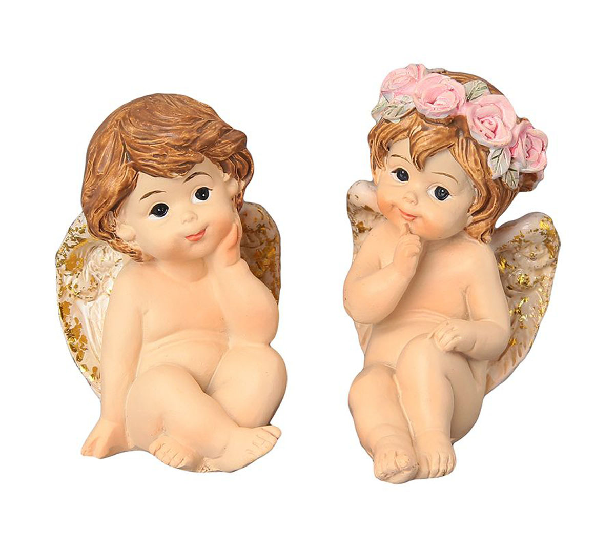 Набор декоративных фигурок Elan Gallery Ангелочки, 2 шт670142 Набор декоративных фигурок Elan Gallery Ангелочки, 2 шт670142Набор декоративных фигурок Elan Gallery Ангелочки, изготовленный из полистоуна, станет необычным аксессуаром для вашего интерьера. Эти очаровательные вещицы станут отличным подарком вашим друзьям и близким. Размер фигурки: 4 х 4 х 6 см.