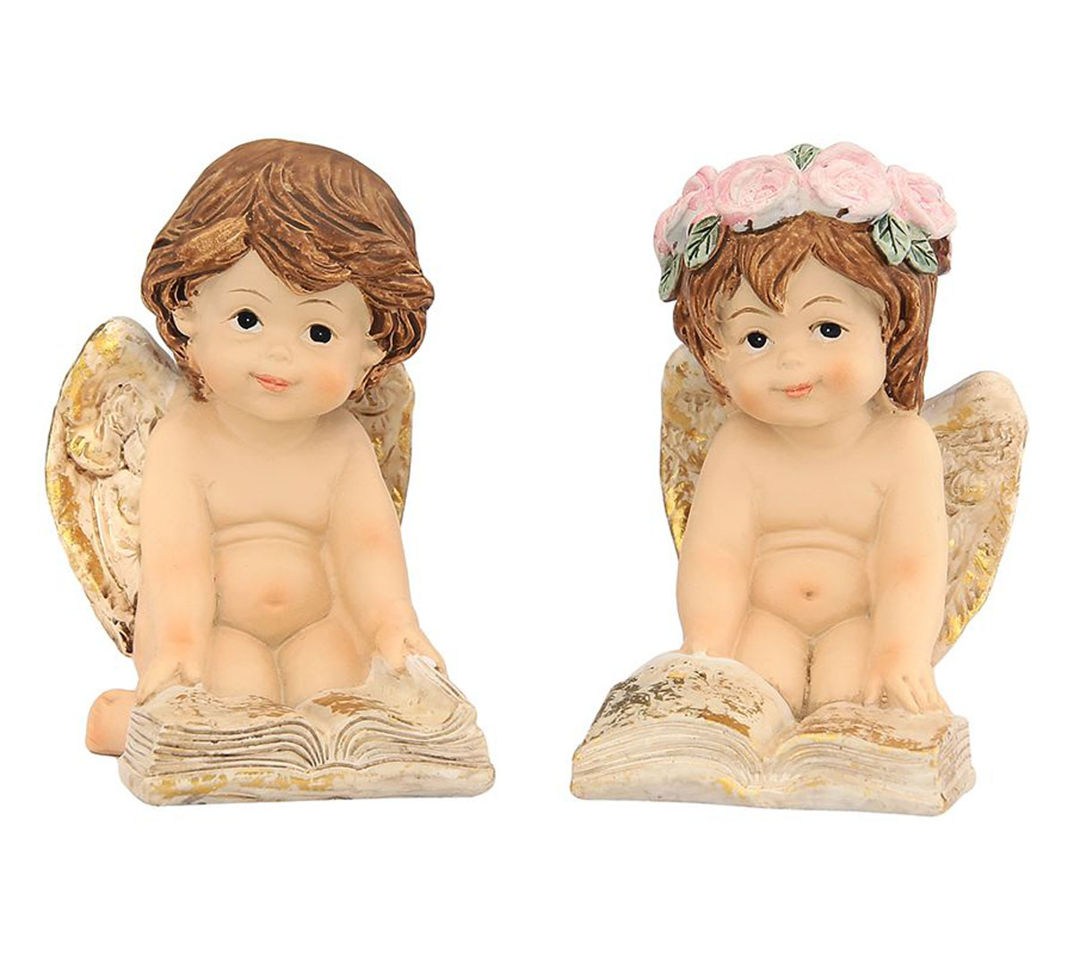 Фигурка декоративная Elan Gallery Ангелочки с книгой, высота 6 см670145 Фигурка декоративная Elan Gallery Ангелочки с книгой, высота 6 см670145Декоративные фигурки - это отличный способ разнообразить внутреннее убранство вашего дома. Декоративная фигурка с изображением ангелов станет прекрасным сувениром, который вызовет улыбку и поднимет настроение. Фигурка выполнена из полистоуна. Комплектация: 2 фигурки.