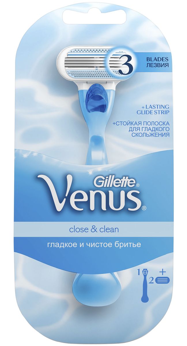 Venus Бритва с 2 сменными кассетамиVNS-80244215 Venus Бритва с 2 сменными кассетамиVNS-80244215Почувствуй себя богиней! Гладкость и комфорт. Бритва со сменными кассетами для женщин. Всего одно движение для невероятно чистого бритья и шелковистой гладкости кожи. - Первая бритва с 3 лезвиями для женщин. Разработана специально с учетом особенностей женского тела. - 3 лезвия для чистого бритья. Гладкое бритье и шелковистая кожа на всех изгибах всего одним движением бритвы. - Увлажняющая полоска. Обеспечивает увлажнение и помогают защитить кожу во время бритья. - Мягкие защитные подушечки из эластомера. Нежно разглаживают кожу, обеспечивая более чистое и гладкое бритье. - Ручка SoftGrip для полного контроля. Обеспечивает невероятный контроль даже в воде. - Все сменные кассеты Venus подходят ко всем бритвам Venus. Срок хранения – 5 лет. Страна производства – Мексика.