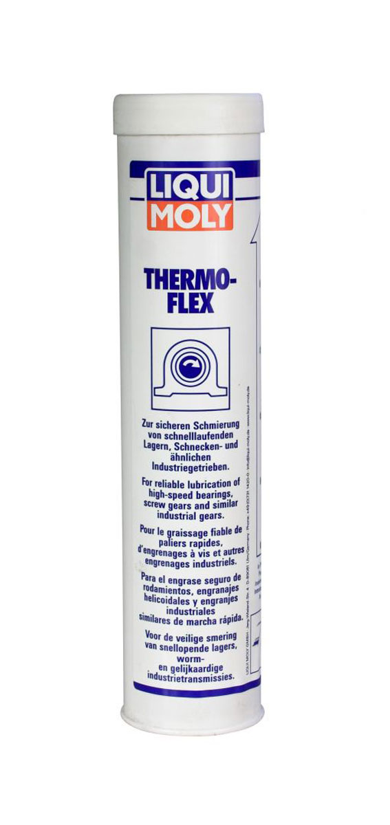 Смазка Liqui Moly Thermoflex Spezialfett, для различных приводов, 0,37 кг3352 Смазка Liqui Moly Thermoflex Spezialfett, для различных приводов, 0,37 кг3352Светло-бежевая консистентная смазка Liqui Moly Thermoflex Spezialfett второго класса NLGI для высоконагруженных подшипников, направляющих, редукторов, в том числе работающих на высоких оборотах. Оптимальна для смазки комбинированных пар трения, например: металл-пластик. Обладает чрезвычайной стойкостью к окислению и высоким сроком службы. Стойка к воздействию воды и низких температур. Температурный диапазон использования от -50°С до +150°С. Особенности: Отлично смазывает и снижает износ Совместима с полимерными материалами. Обладает высоким сроком службы. На литиевом комплексном загустителе. Широкий температурный диапазон применения. Устойчива к вымыванию горячей, холодной и морской водой. Хорошие низкотемпературные свойства. Прекрасно прокачивается. Обеспечивает отличные смазывающие и разделяющие свойства. Основа: синтетические масла/ПАО. Товар сертифицирован.