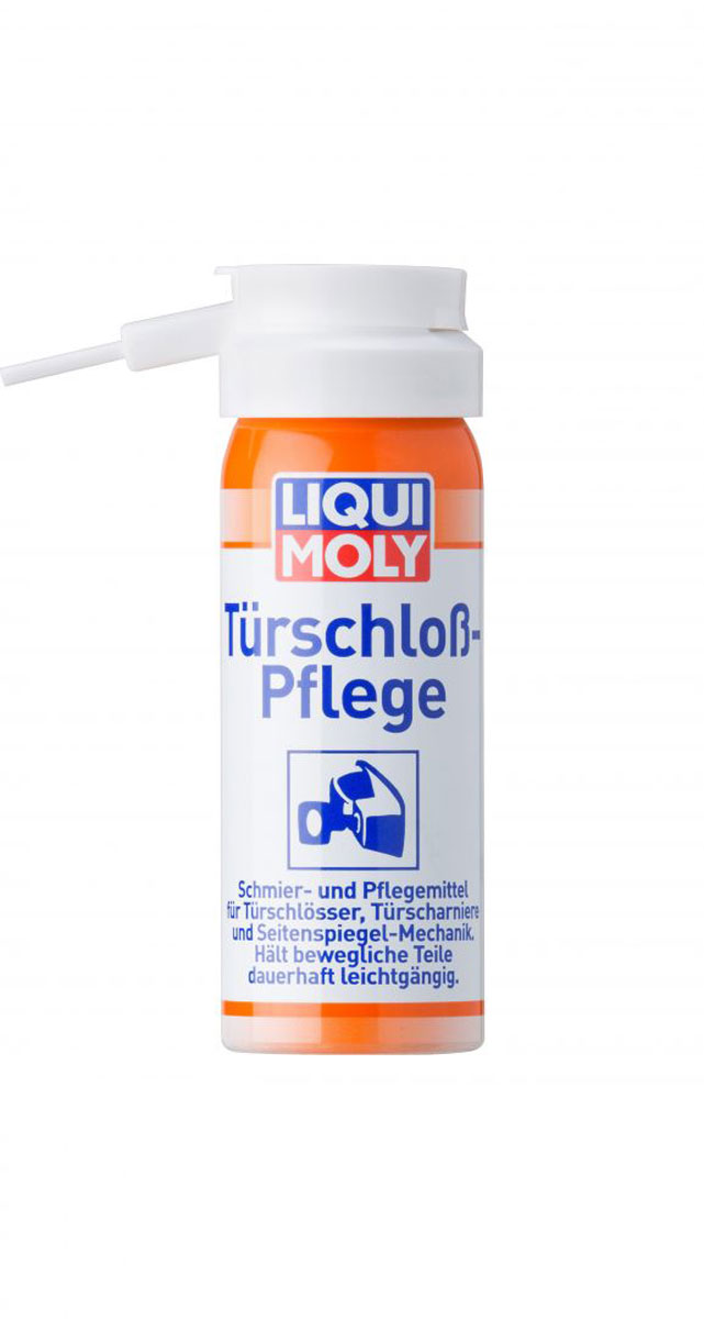 Смазка для цилиндров замков Liqui Moly Turschloss-Pflege LiquiMoly, 50 мл7623 Смазка для цилиндров замков Liqui Moly Turschloss-Pflege LiquiMoly, 50 мл7623Специальная смазка Liqui Moly Turschloss-Pflege LiquiMoly применяется для цилиндров дверных замков. Обладает специальной формулой, которая безопасна для специальных внутренних покрытий деталей цилиндра дверного замка. Противодействует замерзанию цилиндров замков в зимний период. Защищает детали от коррозии. Особенности: Для ухода и смазки вмонтированных запирающих замков. Обеспечивает надежную смазку и безупречную работу замков. Обладает отличными антикоррозионными свойствами. Вытесняет влагу. Предотвращает обмерзание замков зимой. Нейтрален к лаковым поверхностям, пластику и резине. Основа: синтетическая низкотемпературная смазка/спирт. Товар сертифицирован.