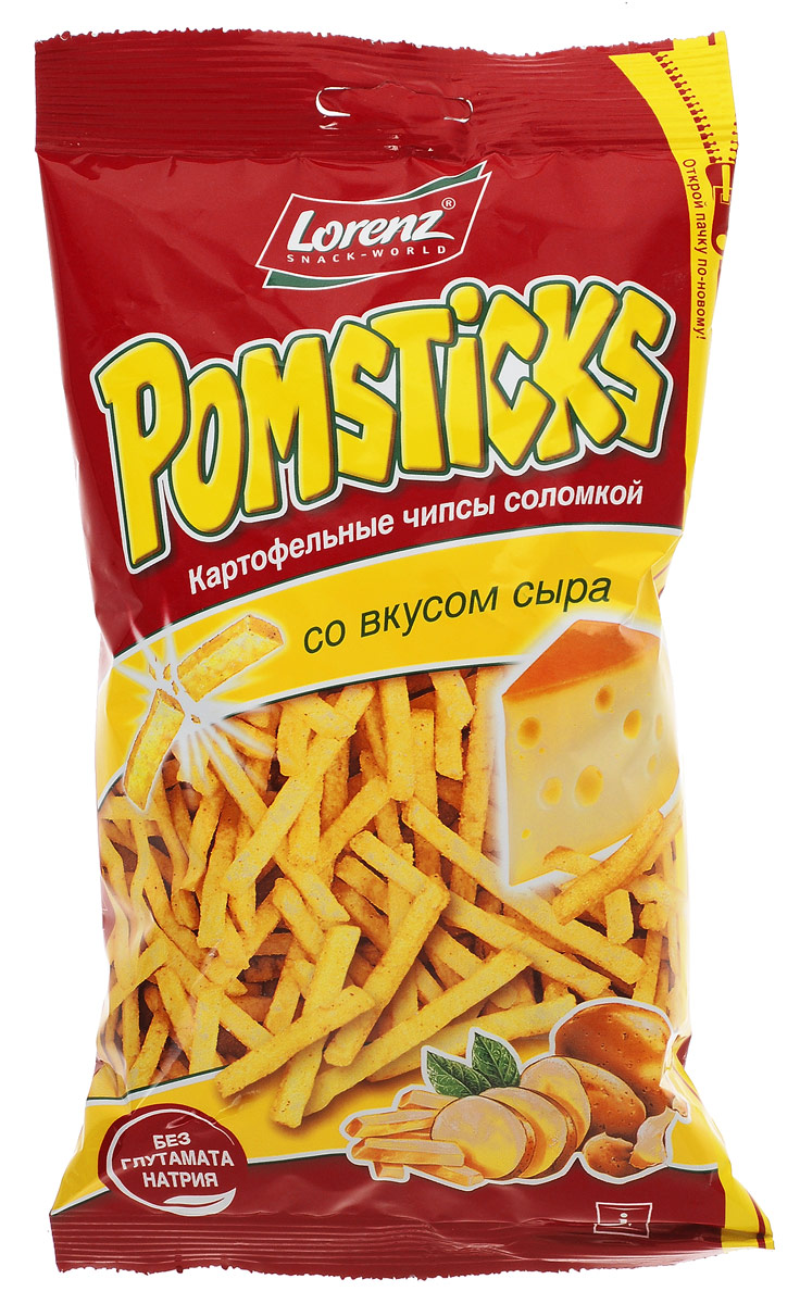 Lorenz Pomsticks картофельные чипсы со вкусом сыра, 100 гбзе038 Lorenz Pomsticks картофельные чипсы со вкусом сыра, 100 гбзе038Lorenz Pomsticks картофельные чипсы в форме соломки, которые подкупают своим насыщенным сырным вкусом. Отборный цельный картофель нарезается тончайшими кусочками и обжаривается до золотистой корочки.