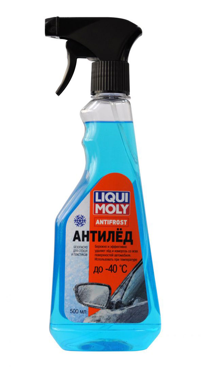 Средство для размораживания стекол LiquiMoly Antifrost Scheiben-Enteiser, 0,5 л00700 Средство для размораживания стекол LiquiMoly Antifrost Scheiben-Enteiser, 0,5 л00700Незаменимый продукт в зимней период. Удаляет корку льда со стекол, фар, лакокрасочного покрытия, не повреждая поверхность. Отличная замена скребку для льда.