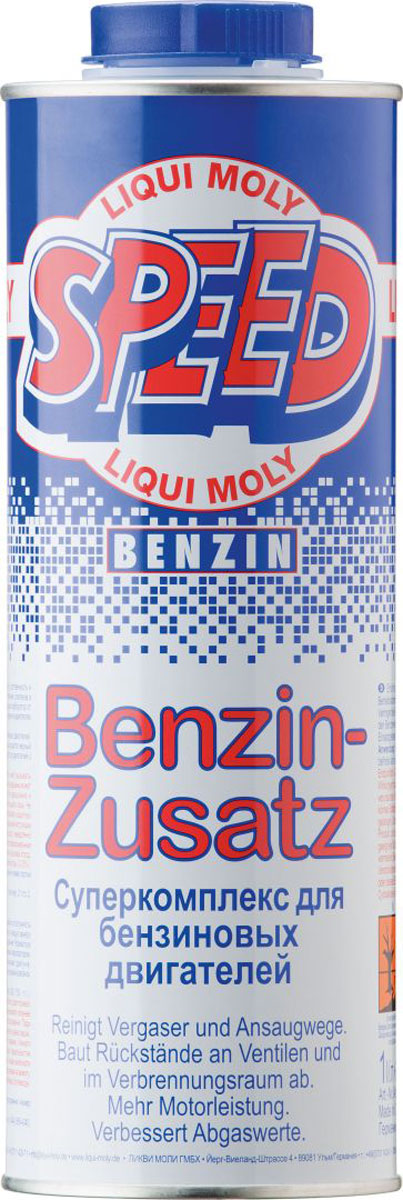 Суперкомплекс для бензиновых двигателей Liqui Moly Speed Benzin Zusatz, 1 л3903 Суперкомплекс для бензиновых двигателей Liqui Moly Speed Benzin Zusatz, 1 л3903Комплексная присадка Liqui Moly Speed Benzin Zusatz содержит в себе модифицирующие бензин защитные компоненты. Благодаря модификаторам в топливной системе образуется защитный слой из полярных молекул, противодействующий коррозии в системе. Смазывает и очищает топливную систему, устраняя отложения во всех ее узлах. Может использоваться как консервант топлива при межсезонном хранении. Рекомендуется использовать при каждой заправке. Особенности: Гарантирует чистоту двигателя и предотвращает образование отложений в топливной системе. Уменьшает образование отложений на клапанах и в камере сгорания. Нормализирует расход топлива и уменьшает количество вредных веществ в выхлопе. Снижает детонацию в двигателе. Повышает экономичность и эксплуатационную надежность. Защищает от коррозии топливную систему. Протестировано на совместимость с турбодвигателями и катализаторами. Подходит для использования в инжекторных и карбюраторных двигателях....