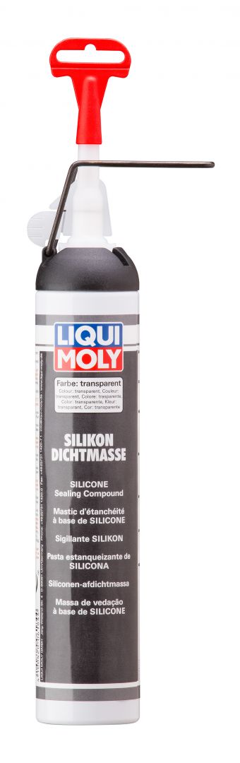 Герметик силиконовый Liqui Moly Silicon-Dichtmasse, цвет: прозрачный, 0,2 л6184 Герметик силиконовый Liqui Moly Silicon-Dichtmasse, цвет: прозрачный, 0,2 л6184Силиконовый герметик Liqui Moly Silicon-Dichtmasse применяется для уплотнения соединений и как формирователь прокладок при ремонте и обслуживании автомобильной, промышленной и другой техники, а также в быту. Для ремонта двигателя (герметизации различных стыков и соединений, таких как: плоскость разъема клапанной крышки, поддона, водяного насоса), для герметизации и ремонта автомобильных фар, устранения утечек в трубопроводах и многого другого. Liqui Moly Silicon-Dichtmasse - это безуксусный силиконовый герметик, устойчивый к маслам, топливу, антифризам, воде, кислотам и щелочам. Застывает под действием влаги воздуха и приобретает плотную эластичную форму, скорость застывания зависит от влажности. Время образования поверхностной пленки 6 минут, полное застывание около 8 часов. Температурный диапазон от -50°С до +180°С (кратковременно до + 240°С). Предел прочности: 2,9 МПа. Твердость по Шору: 22. Предельное удлинение: ~500%. Выдерживает высокие...