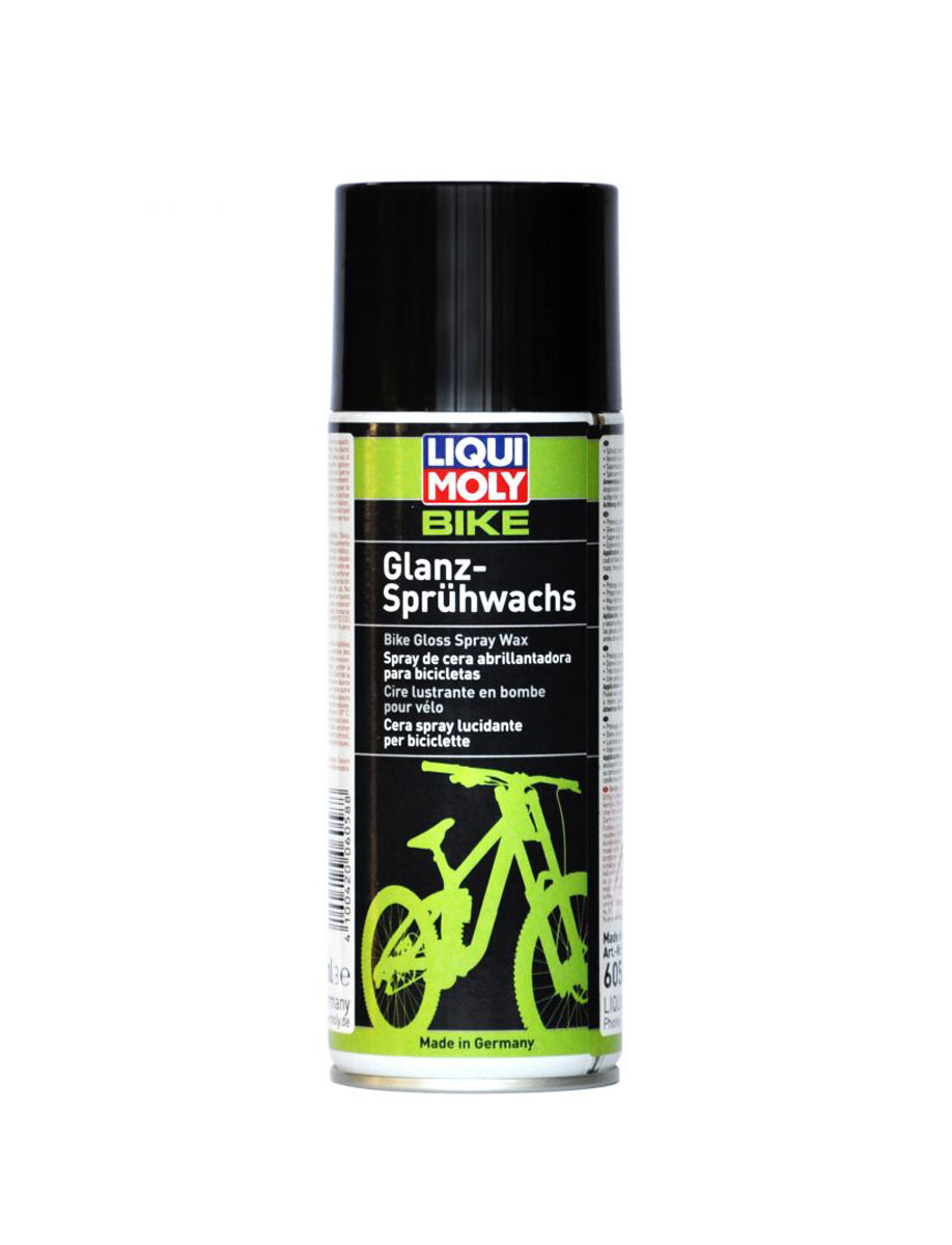 Полироль для велосипеда Liqui Moly Bike Glanz-Spruhwachs, 0,4 л6058 Полироль для велосипеда Liqui Moly Bike Glanz-Spruhwachs, 0,4 л6058Полироль Liqui Moly Bike Glanz-Spruhwachs применяется для периодического ухода за лаковыми поверхностями, такими как рама, вилка, шлем и прочие вело аксессуары. Обновляет застаревшую краску и скрывает мелкие царапины и потертости. Очень легко располировывается на лаковых поверхностях всех типов и дает хорошую глубину цвета. Образованный воском защитный слой выравнивает легкие царапины и консервирует лак, защищая от атмосферных воздействий. Лучшее средство для быстрой подготовки велосипедов в шоу-румах. Особенности: Зеркальный блеск Оптимальная защита от погодных влияний. Экономно в использовании. Высокая долговременная защита. Хорошая глубина цвета. Антистатические свойства. База: воск. Товар сертифицирован.