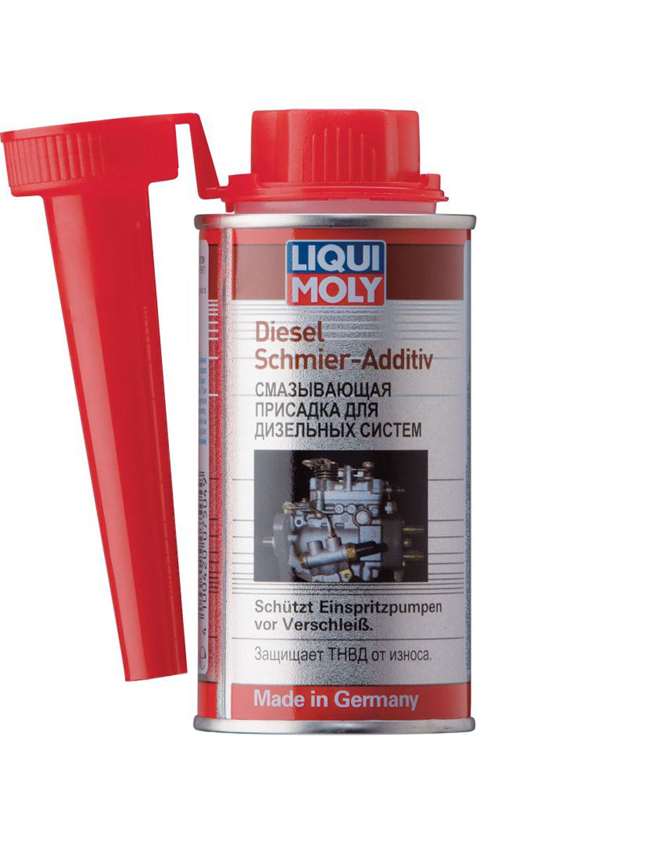 Присадка Liqui Moly Diesel Schmier-Additiv, для дизельных систем, смазывающая, 150 мл7504 Присадка Liqui Moly Diesel Schmier-Additiv, для дизельных систем, смазывающая, 150 мл7504Присадка Liqui Moly Diesel Schmier-Additiv - это средство для защиты топливной системы от износа, вызванного низкими смазывающими свойствами низкосернистого дизельного топлива. Специальные компоненты средства повышают смазывающие свойства дизельного топлива, продлевая срок жизни топливной аппаратуры. Для применения при каждой заправке. Особенности: Уменьшает износ топливного насоса высокого давления. Защищает топливную систему от коррозии. Препятствует падению давления в топливной системе. Снижает шум работы и вибрации насоса. Подходит для всех современных автомобилей с катализаторами. Экономично в использовании, не загрязняет окружающую среду. Базовая основа: комбинация присадок в жидком состоянии. Товар сертифицирован.