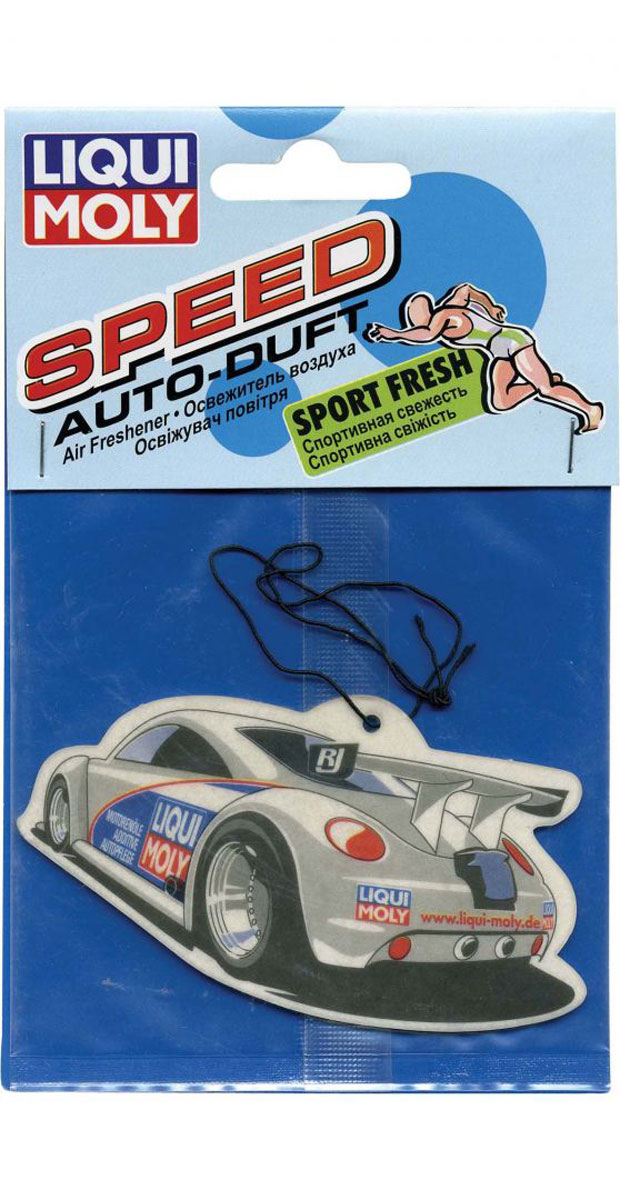 Освежитель воздуха Liqui Moly Auto-Duft Speed, спортивная свежесть1664 Освежитель воздуха Liqui Moly Auto-Duft Speed, спортивная свежесть1664Освежитель воздуха Liqui Moly Auto-Duft Speed предназначен для применения в салоне автотранспортных средств для устранения неприятных запахов и придания приятной атмосферы в салоне. Товар сертифицирован.