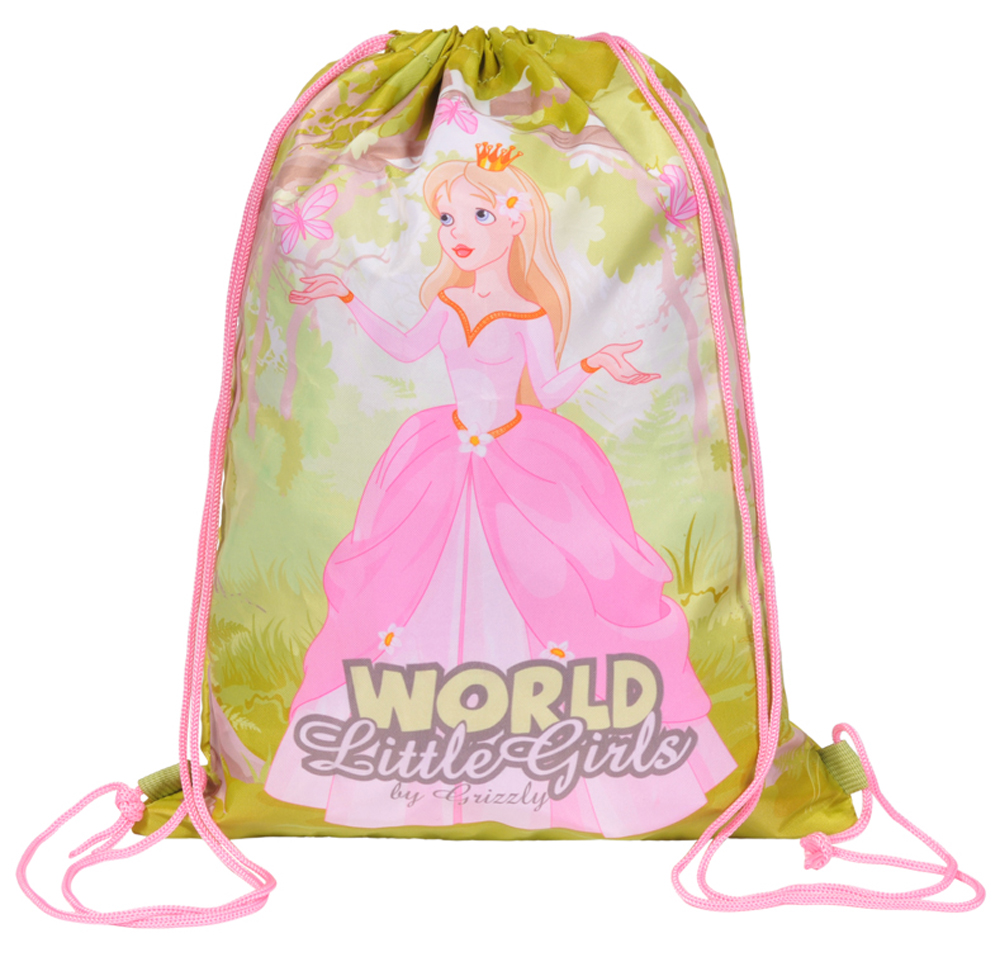 Grizzly Мешок для обуви World Little Girls цвет розовый зеленыйOM-668-3/1 Grizzly Мешок для обуви World Little Girls цвет розовый зеленыйOM-668-3/1Мешок для обуви Grizzly World Little Girls изготовлен из прочной ткани с водоотталкивающей пропиткой. Мешок имеет одно отделение, закрывающееся стягивающимся шнуром. Плотная ткань надежно защитит обувь и сменную одежду школьника от непогоды, а удобные петли шнура позволят носить мешок, как в руках, так и за спиной.