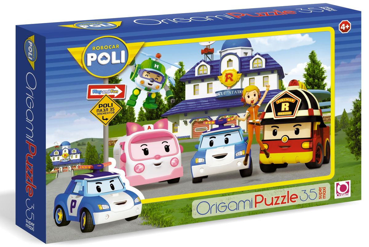 Оригами Пазл Robocar Poli 0026600266 Оригами Пазл Robocar Poli 0026600266Макси-пазл Робокар на 35 деталей. Собирая пазл, ребёнок узнает как вести себя на улице вблизи дорожного полотна , в игровой форме узнает правила дорожного движения, это очень интересный и познавательный пазл. Размер пазла 33х46 см. Рекомендуемый возраст 3+.