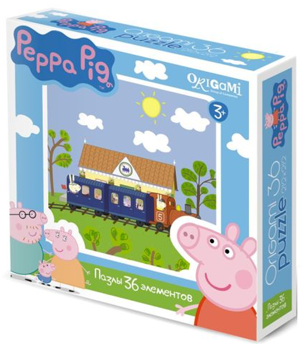 Оригами Пазл Peppa Pig 36A 0155101551 Оригами Пазл Peppa Pig 36A 0155101551Пазл Peppa Pig на 36 деталей. Пазл за пазлом ребёнок будет узнавать о весёлых приключениях Свинки Пеппы. Составление пазла станет развивающим досугом для малыша, т.к. тренирует пространственное мышление, моторику рук, а так же подарит хорошее настроение.