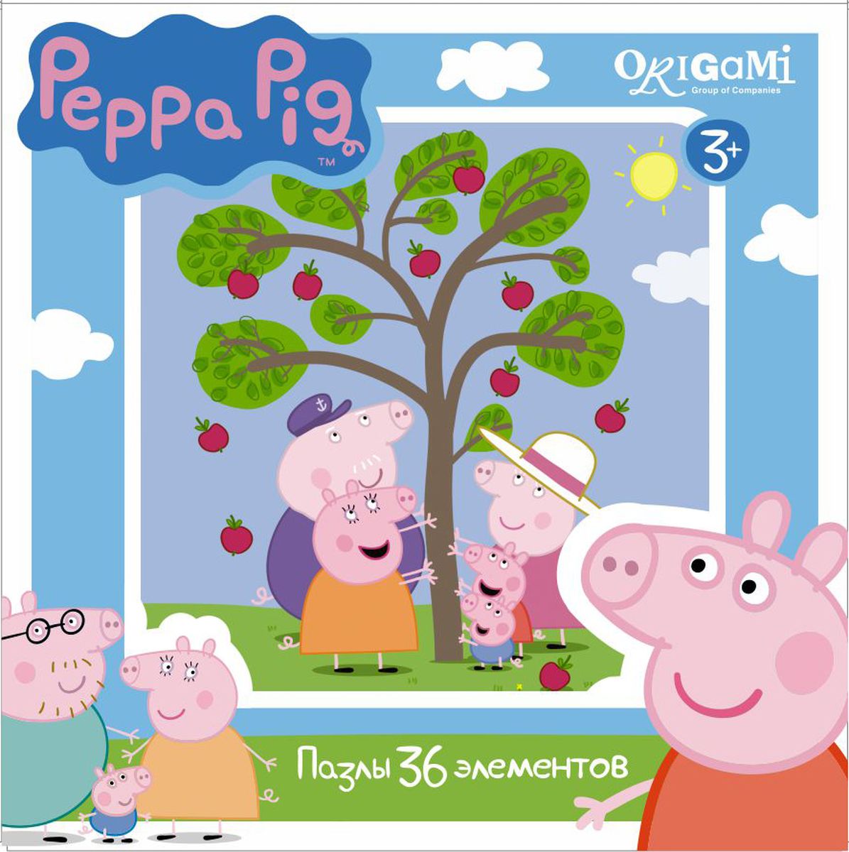 Оригами Пазл Peppa Pig 36A 0155001550 Оригами Пазл Peppa Pig 36A 0155001550Пазл Peppa Pig на 36 деталей. Пазл за пазлом ребёнок будет узнавать о весёлых приключениях Свинки Пеппы. Составление пазла станет развивающим досугом для малыша, т.к. тренирует пространственное мышление, моторику рук, а так же подарит хорошее настроение.