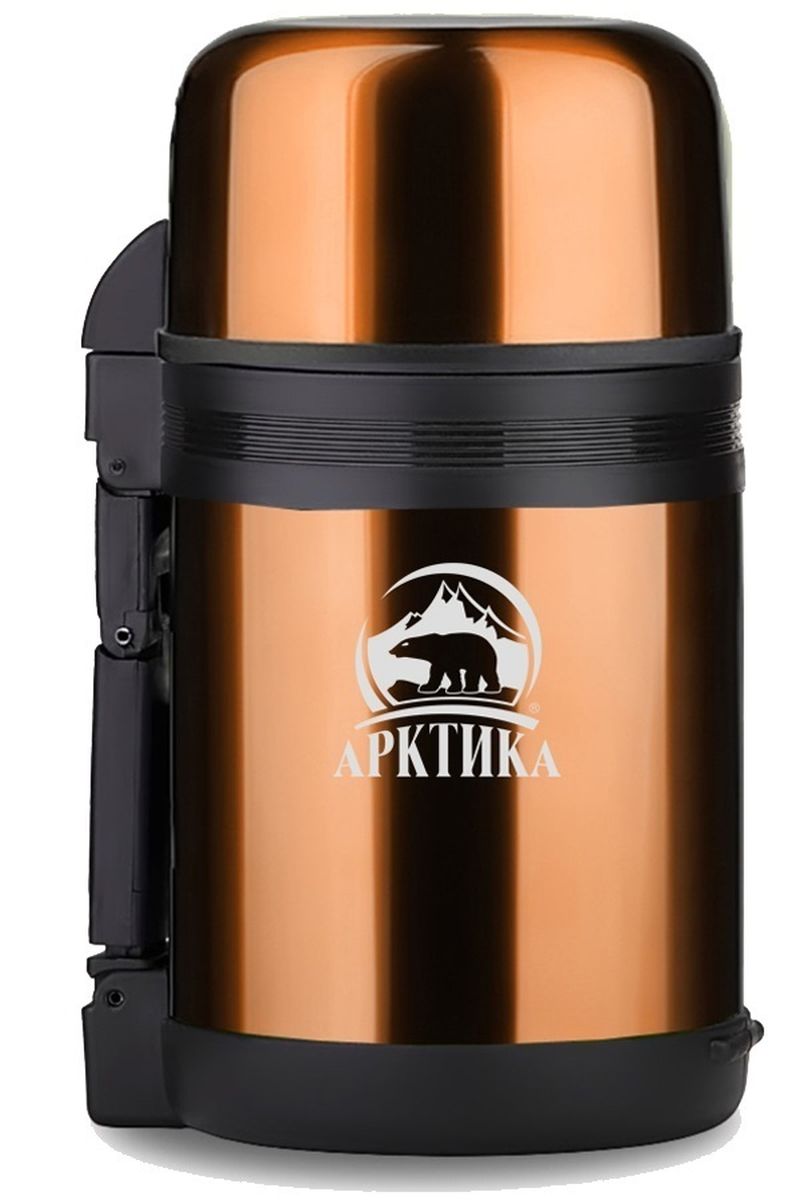 Термос Арктика, цвет: кофейный, 1 л. 202-1000202-1000 кофейный Термос Арктика, цвет: кофейный, 1 л. 202-1000202-1000 кофейныйБольшая семья и планы на отдых, которые не включают в себя приготовление пищи... Как быть? Конечно, взять с собой большой термос Арктика 202 серии. Он не просто выглядит домашним и уютным, он по-настоящему создает ощущение, что Вы как дома, где бы Вам не пришлось обедать. Большое количество горячей домашней пищи или напитка долго остаются горячими благодаря эффективной конструкции термоса. Он же избавит от лишней посуды. Две крышки, дополнительная пластиковая чашка и ложки уже есть в комплекте, как и удобный ремешок для переноса термоса на плече.