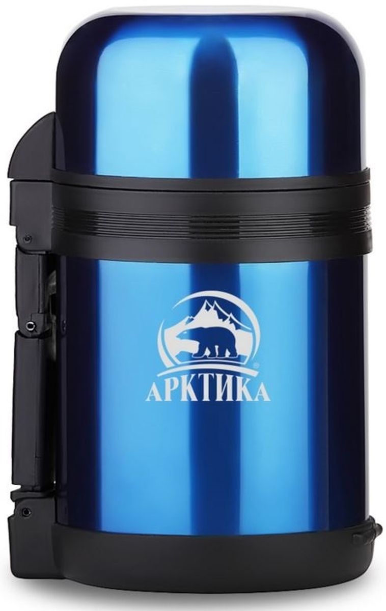 Термос Арктика, с чашкой, цвет: синий, 1,2 л202-1200 синий Термос Арктика, с чашкой, цвет: синий, 1,2 л202-1200 синийТермос Арктика с широким горлом сохранит вашу еду или напитки горячими в течение долгого времени. Корпус выполнен из высококачественной нержавеющей стали. Крышку можно использовать в качестве стакана, так же есть дополнительная чашка и удобный ремешок для переноски. Пробка термоса состоит из двух составных частей: узкая для напитков, широкая для еды. Он составит компанию за обеденным столом, улучшит настроение и поднимет аппетит, где бы этот стол не находился. Пусть даже в глухом отсыревшем лесу, где даже развести костер будет стоить немалого труда. Забудьте об этих неудобствах - вместительный и компактный термос Арктика с радостью послужит вам в качестве миниатюрной полевой кухни, поднимет настроение нарядным внешним видом и вкусной домашней едой. Диаметр горлышка для напитков: 4,2 см. Диаметр горлышка для еды: 7,5 см. Диаметр основания: 10,7 см. Высота (с учетом крышки): 27 см. Время сохранения температуры (холодной и горячей): 24 часа.