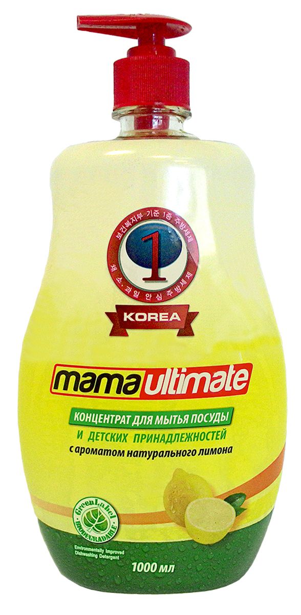 Гель для мытья посуды и детских принадлежностей Mama Ultimate, с ароматом натурального лимона, 1000 мл43151 Гель для мытья посуды и детских принадлежностей Mama Ultimate, с ароматом натурального лимона, 1000 мл43151Для мытья посуды, овощей и фруктов, для мытья детских принадлежностей, на основе природных минералов, классическая боразлагаемая формула, 3х концентрация, не сушит руки, на основе природных минералов, устраняет неприятные запахи