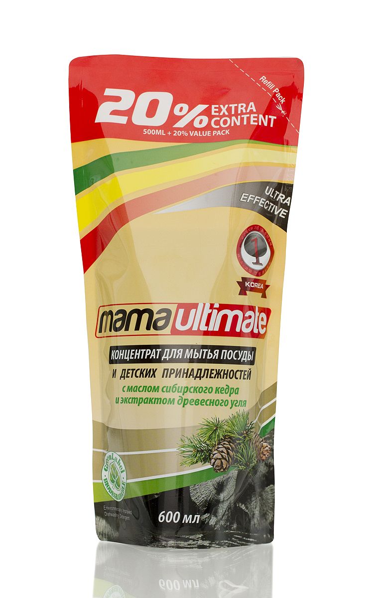 Гель для мытья посуды и детских принадлежностей Mama Ultimate, с маслом сибирского кедра и экстрактом древесного угля, сменная упаковка, 600 мл44660 Гель для мытья посуды и детских принадлежностей Mama Ultimate, с маслом сибирского кедра и экстрактом древесного угля, сменная упаковка, 600 мл44660Для мытья посуды, овощей и фруктов, для мытья детских принадлежностей, на основе природных минералов, классическая боразлагаемая формула, 3х концентрация, не сушит руки, на основе природных минералов, устраняет неприятные запахи