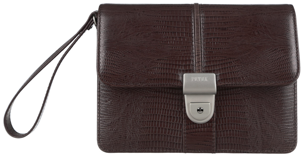Барсетка мужская Petek 1855, цвет: темно-коричневый. 722.041.02722.041.02 D.Brown Барсетка мужская Petek 1855, цвет: темно-коричневый. 722.041.02722.041.02 D.BrownМужская барсетка Petek 1855 выполнена из натуральной кожи с тиснением под рептилию. Изделие имеет два отделения, между которыми расположен карман на застежке-молнии. Изделие закрывается на клапан с застежкой-защелкой и дополнительно на ключик (входит в комплект). Под клапаном располагаются два накладных кармана. Модель дополнена ремешком на запястье. Этот стильный аксессуар станет изысканным дополнением к вашему образу и отличным подарком!