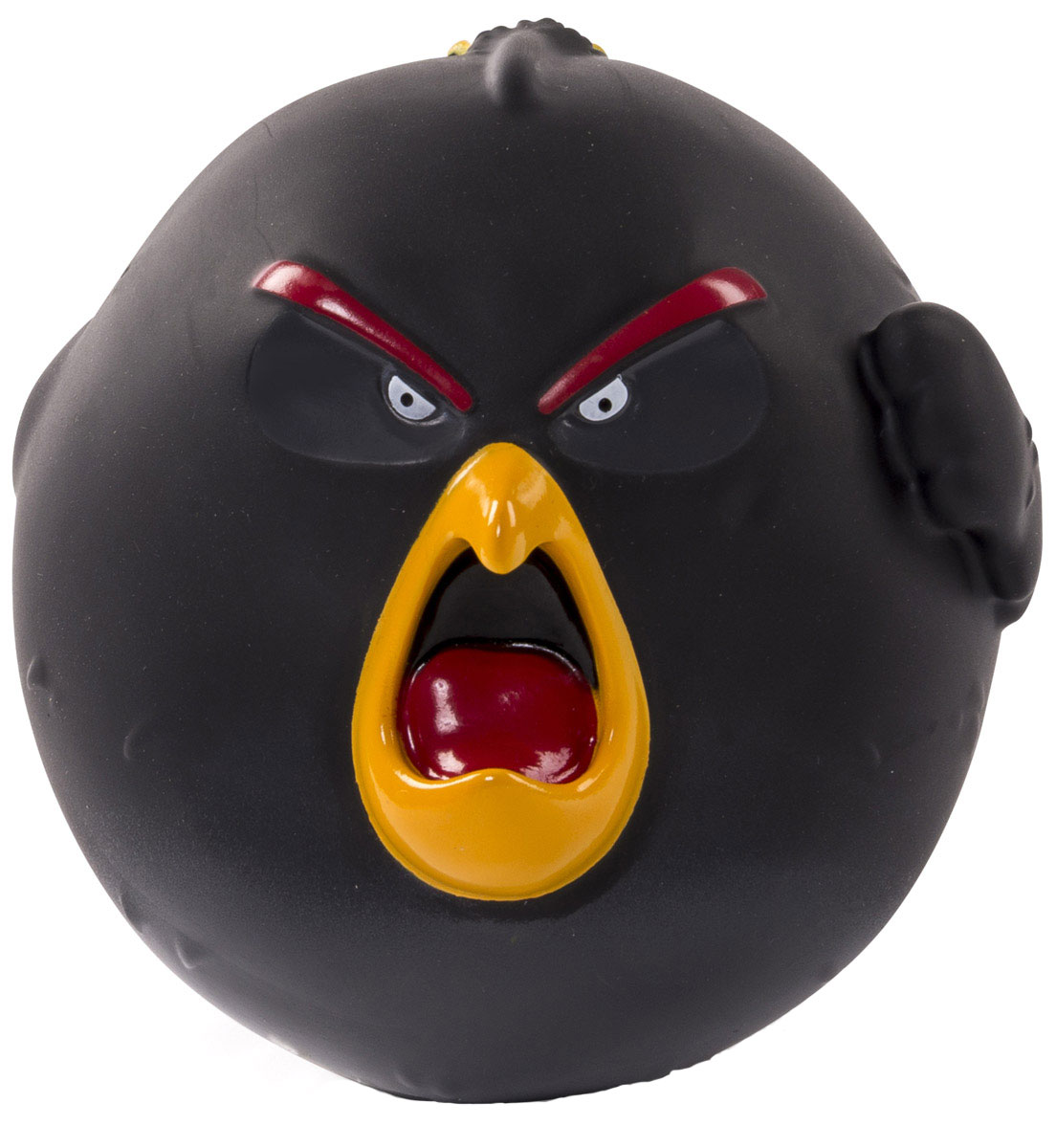 Angry Birds Фигурка Птичка-шарик Bomb90503_Bomb Angry Birds Фигурка Птичка-шарик Bomb90503_BombФигурка Angry Birds Птичка-шарик Bomb создана по мотивам популярнейшей во всем мире компьютерной игры Angry Birds! Эта игра настолько полюбилась и детям, и взрослым, что по ее сюжету стали рисовать мультфильмы. И вот, наконец, созданы игрушки в виде этих смешных персонажей, которыми можно кидаться, запускать из рогаток и играть как с обычными мячиками! Игрушка представляет собой шарообразный мячик размером около 10 см, изготовленный из винила, в виде черной птички. Мячик очень упругий, но достаточно мягкий - легко сжимается в руке, прыгает, отскакивает от поверхностей. Пригласите друзей и устройте собственную битву птичек и поросят!