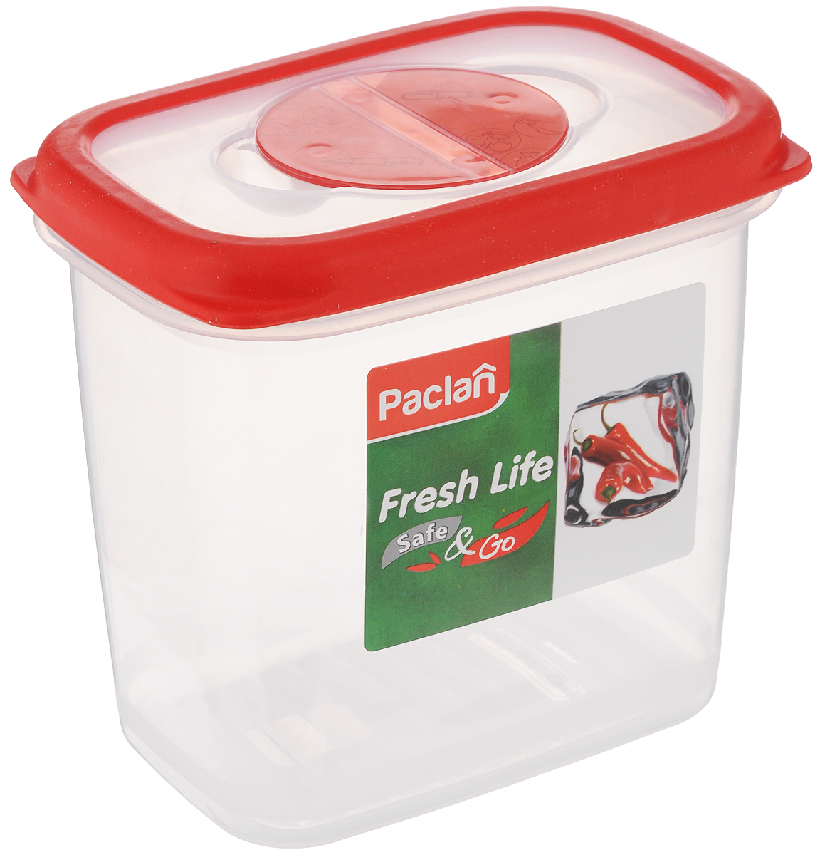Контейнер для хранения продуктов Paclan Fresh Life, 900 мл414028 Контейнер для хранения продуктов Paclan Fresh Life, 900 мл414028Герметичный контейнер Paclan Fresh Life, выполненный из полипропилена, предназначен для хранения, заморозки и разогрева в микроволновой печи (при снятой крышке). После использования промыть теплой водой. Можно мыть в посудомоечной машине. Не пригоден для приготовления пищи. Объем: 900 мл. Высота стенок: 12,5 см. Размер (по верхнему краю): 12,5 х 8,5 см.