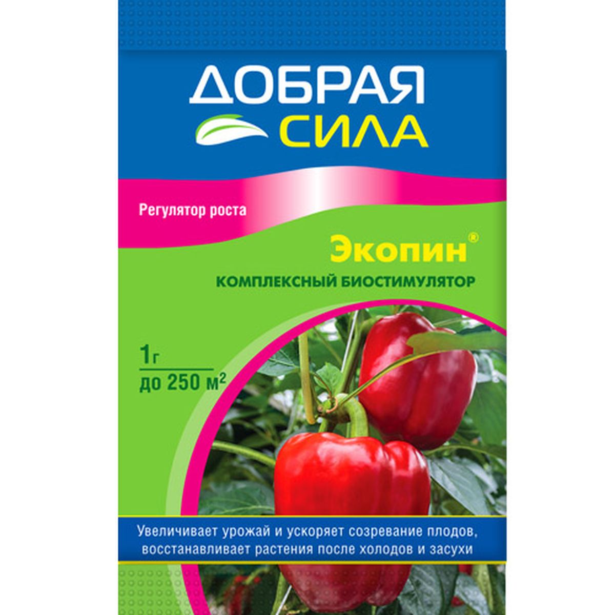 Регулятор роста Добрая Сила Экопин, 1 гDS-24-08-003-1 Регулятор роста Добрая Сила Экопин, 1 гDS-24-08-003-1Для снятия стресса после пересадки, перепадов температур, для восстановления растений после болезни и лечения химическими препаратами, а также для быстрой активации роста корневой системы, повышения урожая различных культур.