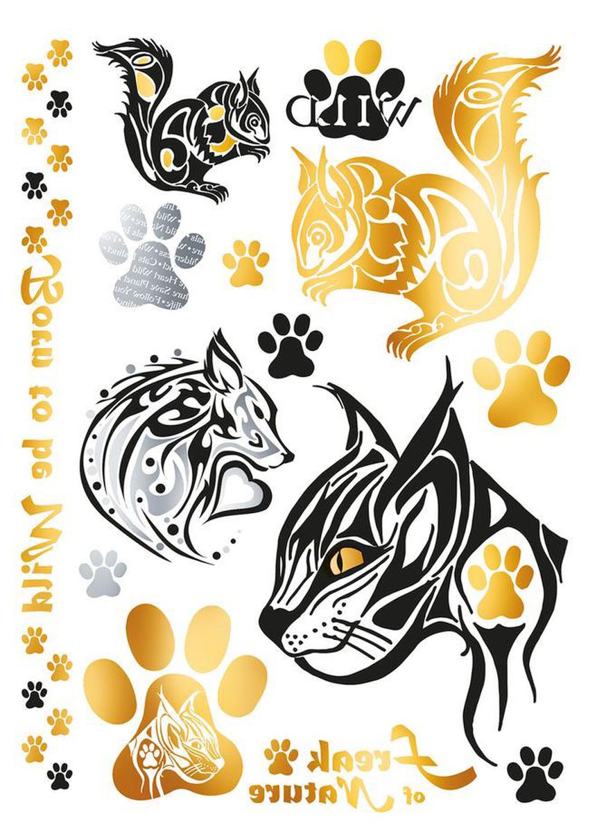 Herma Наклейки для тела Flash Tattoo Дикая природа15181 Herma Наклейки для тела Flash Tattoo Дикая природа15181Флэш-татуировки – это временные татуировки напоминающие ювелирные украшения. Преимущества флэш-тату очевидны: Во-первых, они временные, это очень важно для тех, кто не хочет перманентное тату. Во-вторых, нанести на свое тело тату очень просто, принцип схож с «наклейками-переводилками». В-третьих, они нетоксичны - экологичны и безопасны для кожи и здоровья. Татуировки обладают высокой водостойкостью и держатся более недели. Любители украшать тело найдут себе рисунок под любое настроение. Самый распространенный вариант татуировки – металлическая цепь или браслет. Есть варианты татуировок под Boho-стиль и гламурные рисунки, надписи и геометрические фигуры. Металлик может иметь как золотой, так и серебряный оттенок. Имитация ювелирного украшения особенно привлекательно смотрится на загорелом теле. Размер листа, на котором располагается флэш-тату - 234 х 136 мм. НАНЕСЕНИЕ И УХОД Нанесение: 1. Предварительно очистить кожу, кожа должна быть сухая, без каких-либо кремов и масел. 2. Вырезать...