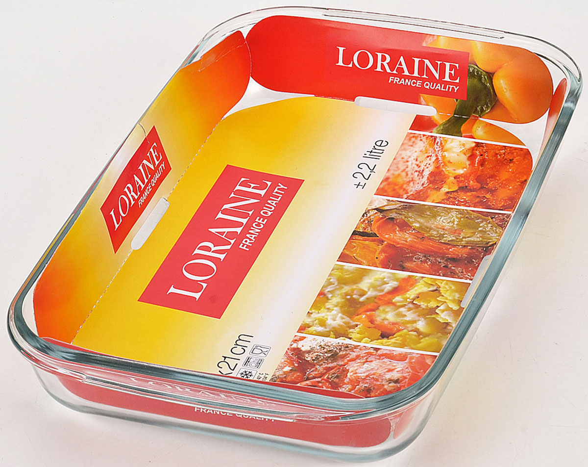 Жаровня Loraine, 34,5 х 21 х 4 см. 2067420674 Жаровня Loraine, 34,5 х 21 х 4 см. 2067420674Форма изготовленная из термостойкого стекла круглой формы, будет отличным выбором для всех любителей блюд, приготовленных в духовке, микроволновой печи. Форма не вступает в реакцию с готовящейся пищей, а потому не выделяет никаких вредных веществ, не подвергается воздействию кислот и солей. Из-за невысокой теплопроводности пища в стеклянной посуде гораздо медленнее остывает. Такая посуда очень удобна для приготовления и подачи самых разнообразных блюд: супов, вторых блюд, десертов. Благодаря прозрачности стекла, за едой можно наблюдать при ее готовке, еду можно видеть при подаче, хранении. Используя эту форму, вы можете как приготовить пищу, так и изящно подать ее к столу, не меняя посуды. Форма может быть использована в духовках, микроволновых печах и морозильных камерах (выдерживает температуру от - 40°C до 400°C).Можно мыть и сушить в посудомоечной машине.