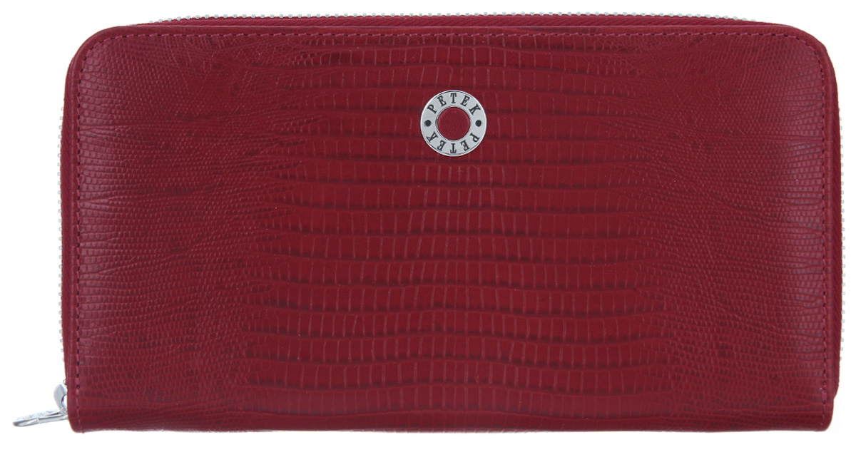 Портмоне женское Petek 1855, цвет: красный. 397/2.041.10397/2.041.10 Red Портмоне женское Petek 1855, цвет: красный. 397/2.041.10397/2.041.10 RedСтильное женское портмоне Petek 1855 изготовлено из натуральной кожи с тиснением под рептилию. Портмоне закрывается на застежку-молнию. Внутри находятся два отделения для купюр, между которыми расположен карман на застежке-молнии для мелочи, двенадцать кармашков для визиток и пластиковых карт и два потайных кармана. Портмоне упаковано в фирменную коробку. Такое портмоне станет замечательным подарком человеку, ценящему качественные и практичные вещи.