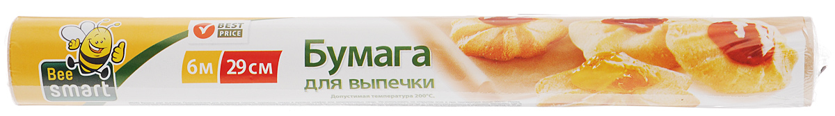 Бумага для выпечки Beesmart, непригорающая, 30 х 600 см400135 Бумага для выпечки Beesmart, непригорающая, 30 х 600 см400135Бумага Beesmart, изготовленная из 100% целлюлозы, предназначена для выпекания пирогов, пирожных, пиццы и других кондитерских и хлебобулочных изделий в духовых шкафах или микроволновке. Бумага силиконизирована с обеих сторон. Она позволят готовить без использования маргарина и жира, способствует сохранению как вкусовых, так и полезных свойств мучных изделий. Предназначена для многократного использования. Такая бумага идеально подходит для любого метода приготовления пищи. Изделие можно использовать при температуре до 220°С и не допускать прямого контакта с открытым пламенем и стенками духовки. Размер: 30 х 600 см.