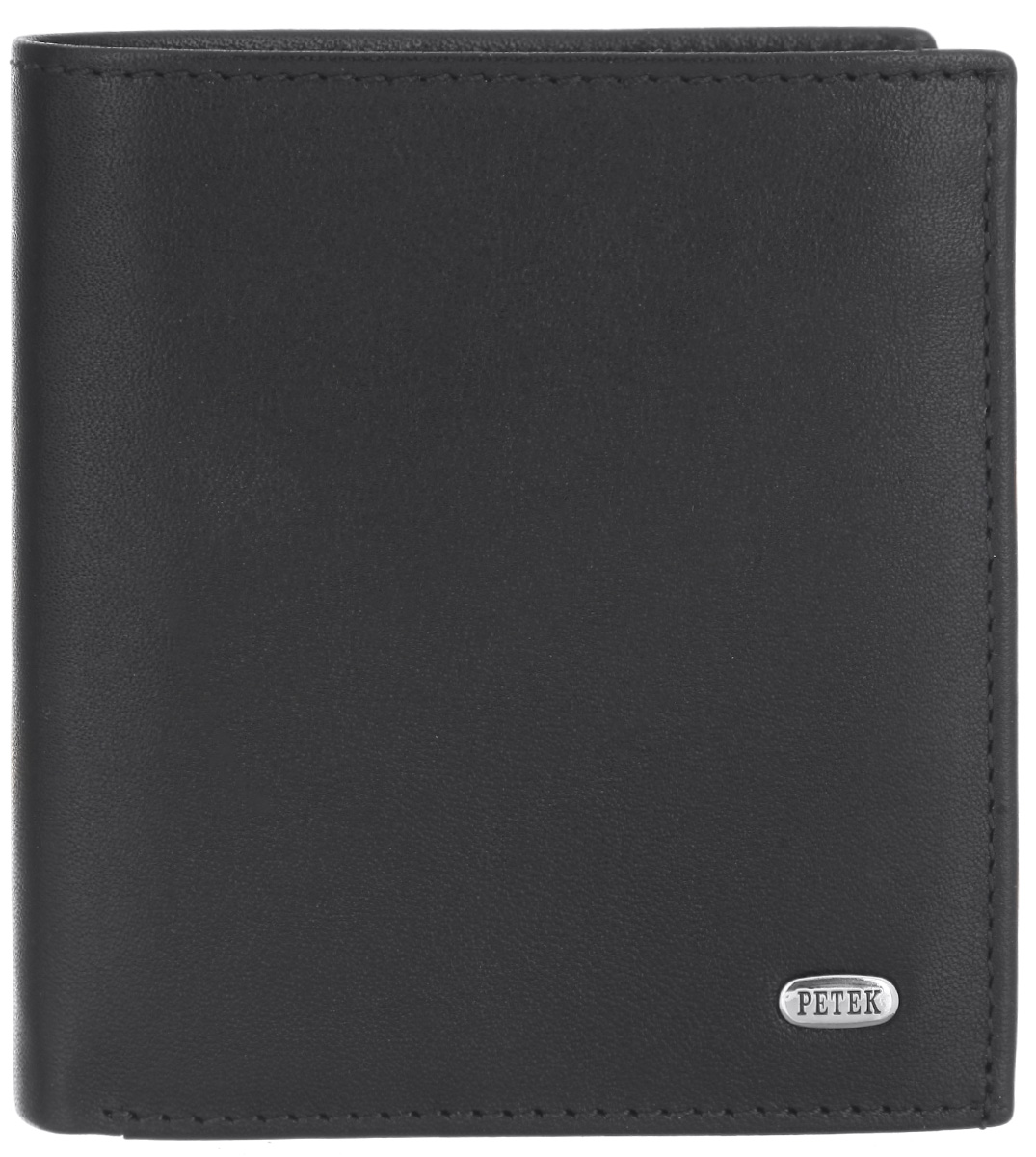 Портмоне мужское Petek 1855, цвет: черный. 227.000.01227.000.01 Black Портмоне мужское Petek 1855, цвет: черный. 227.000.01227.000.01 BlackСтильное мужское портмоне Petek 1855 выполнено из натуральной кожи. Лицевая сторона оформлена металлической пластиной с гравировкой в виде названия бренда. Изделие раскладывается пополам. Портмоне содержит два отделения для купюр, карман на кнопке для мелочи, два потайных кармана, шесть кармашков для визиток и пластиковых карт и сетчатый карман. Портмоне упаковано в фирменную коробку. Такое портмоне станет отличным подарком для человека, ценящего качественные и стильные вещи.