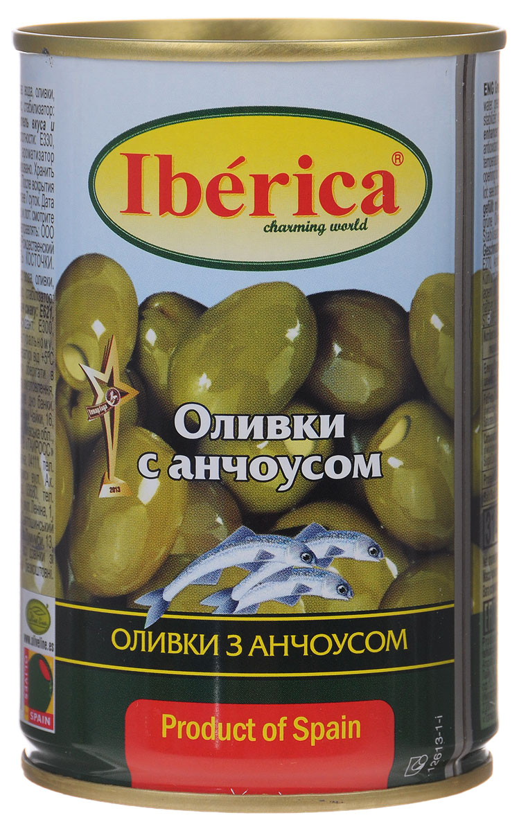Iberica оливки с анчоусом, 300 г0710101 Iberica оливки с анчоусом, 300 г0710101Превосходные оливки Iberica с анчоусом. Оливки и маслины Iberica - давно знакомый потребителям бренд, один из лидеров в данной категории продуктов.