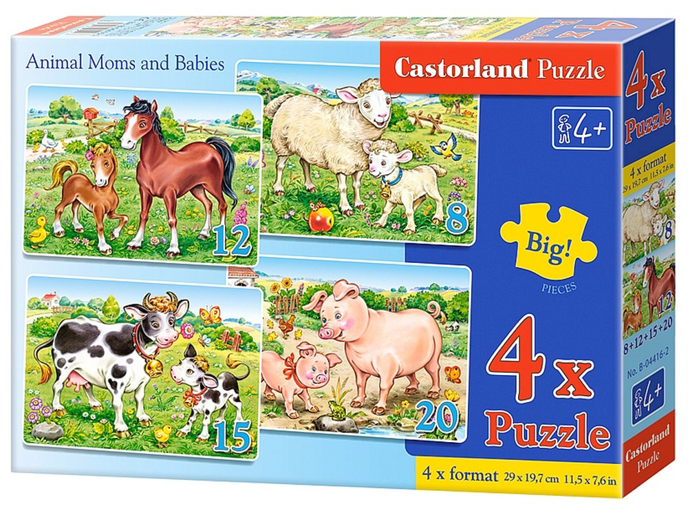 Castorland Пазл Домашние животныеВ-04416 Castorland Пазл Домашние животныеВ-04416Пазлы Castorland это - высокий уровень полиграфии, четкие и красочные цвета, продуманные иллюстрации, уникальность формы каждой детали, разнообразие тематик