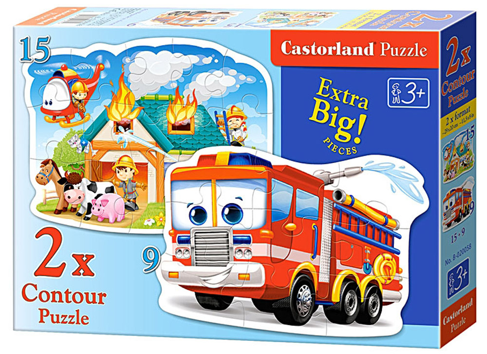 Castorland Пазл Пожарная командаВ-020058 Castorland Пазл Пожарная командаВ-020058Пазлы Castorland это - высокий уровень полиграфии, четкие и красочные цвета, продуманные иллюстрации, уникальность формы каждой детали, разнообразие тематик