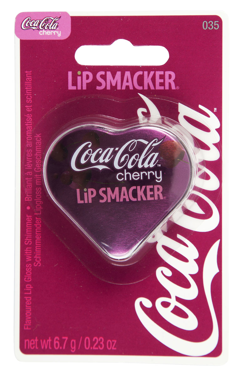 Lip Smacker Блеск для губ Coca Cola. Сердце, вишневый5773 Lip Smacker Блеск для губ Coca Cola. Сердце, вишневый5773Lip Smacker – это оригинальные блески и бальзамы для губ с самыми разнообразными ароматами. Прекрасно смягчают и увлажняют губы, придавая им сияние.