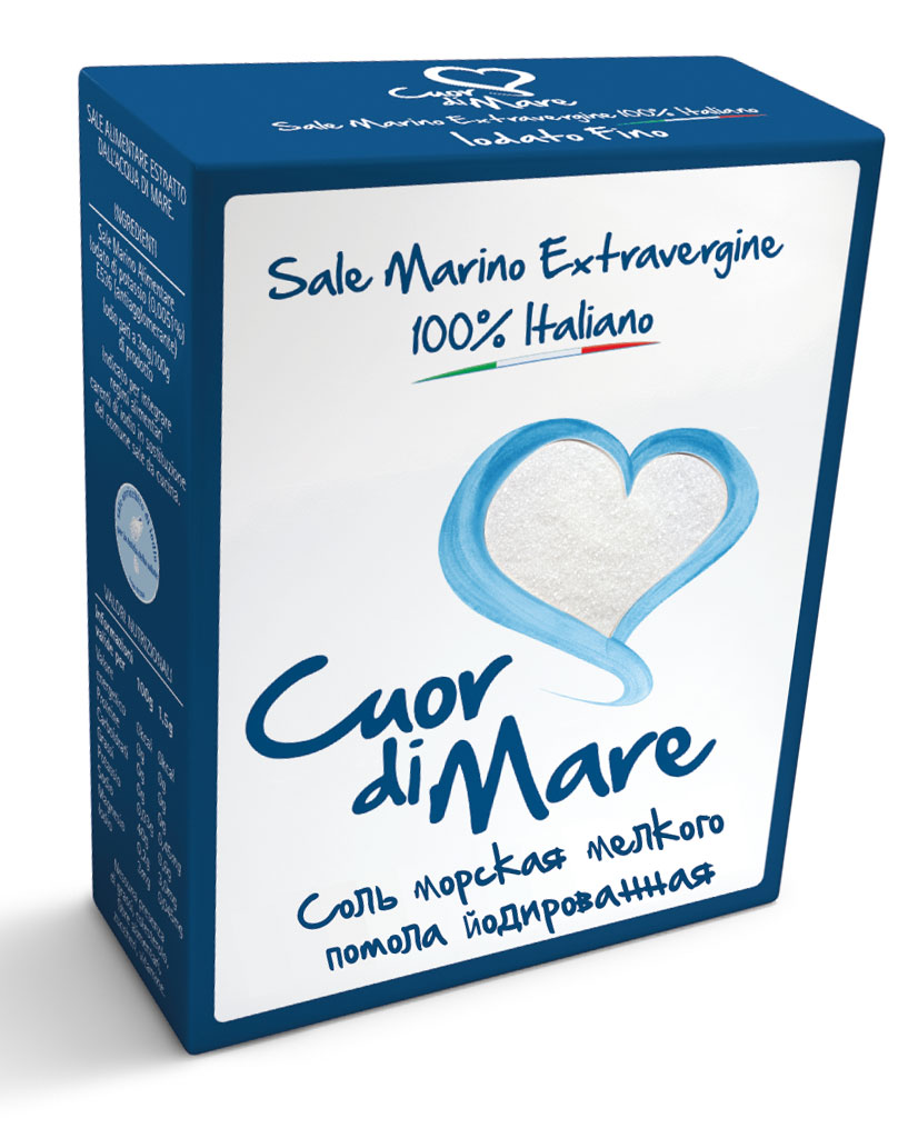 Cuor di Mare cоль морская пищевая йодированная мелкого помола, 500 гTZ276152123 Cuor di Mare cоль морская пищевая йодированная мелкого помола, 500 гTZ276152123Cuor di Mare является первой 100% итальянской солью первой очистки. Ее частицы кропотливо отобраны и подвергнуты нескольким этапам обработки. В результате получается уникальная, высоко растворимая соль с интенсивным, но нежным вкусом.