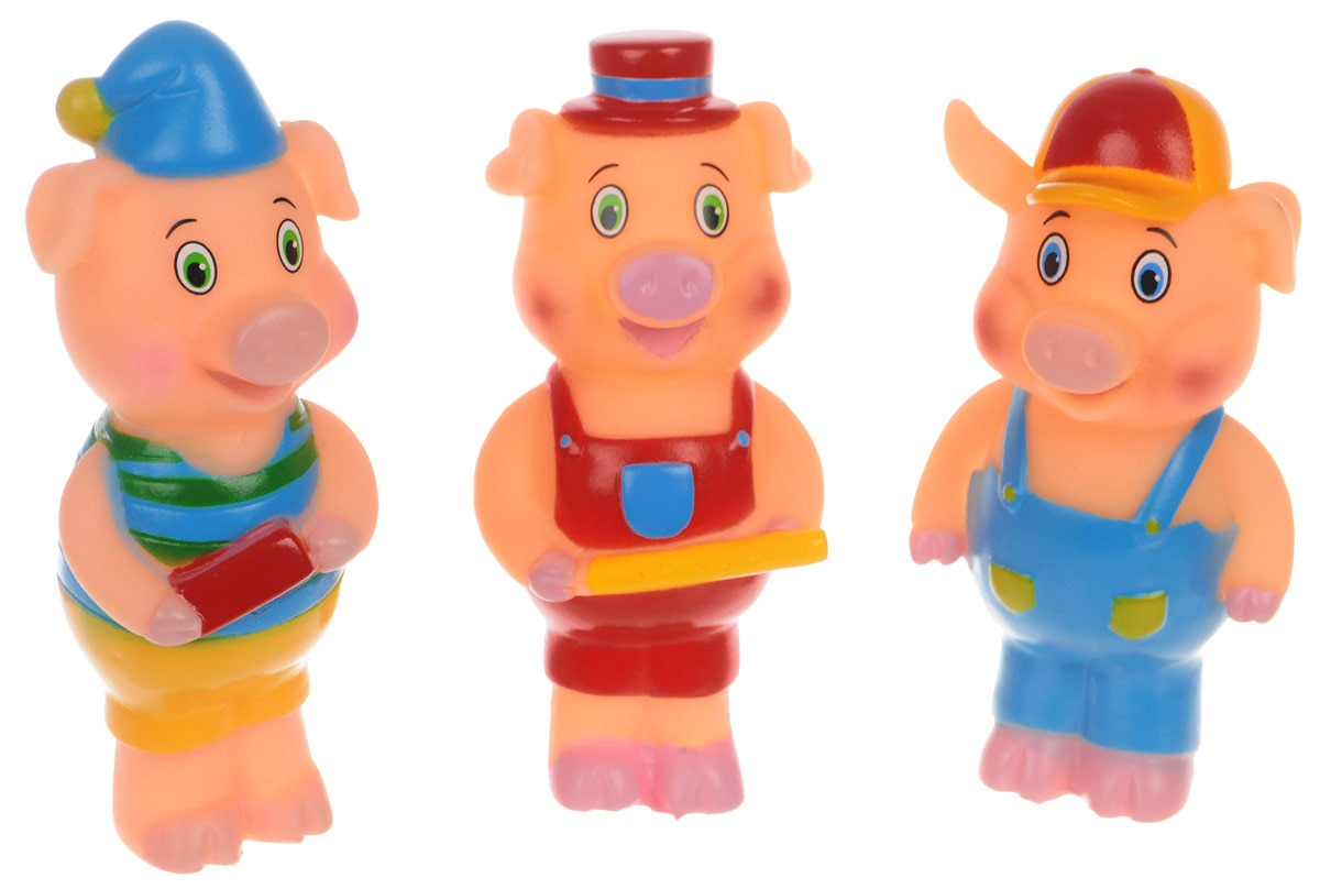 Играем вместе Набор игрушек для ванной Три поросенка 3 шт157RUS-PVC Играем вместе Набор игрушек для ванной Три поросенка 3 шт157RUS-PVCНабор игрушек для ванной Играем вместе Три поросенка обязательно понравится вашему малышу и превратит купание в веселый и увлекательный процесс. Игрушки выполнены в виде героев мультфильма Три поросенка. При нажатии на игрушку раздается громкий писк. Игрушки способствуют развитию внимательности, мелкой моторики рук, воображения, зрительного восприятия.