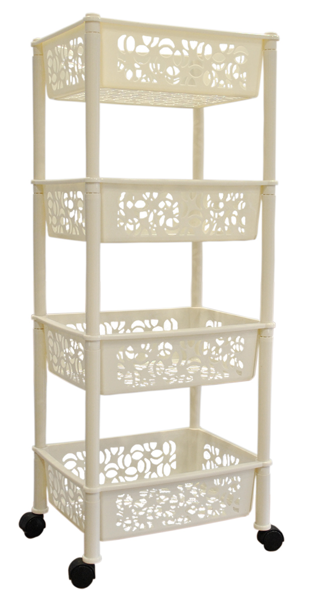 Этажерка BranQ Prima, прямоугольная, 4 секции, цвет: слоновая кость, 370 х 290 х 935 мм. BQ2829СЛКBQ2829СЛК Этажерка BranQ Prima, прямоугольная, 4 секции, цвет: слоновая кость, 370 х 290 х 935 мм. BQ2829СЛКBQ2829СЛКЛегкие и практичные этажерки идеально подходят для ванной комнаты, кухни или прихожей. Вместительные полки применяются для хранения большого количества хозяйственных мелочей. Этажерки оснащены колесиками для удобства передвижения. Оригинальный дизайн.