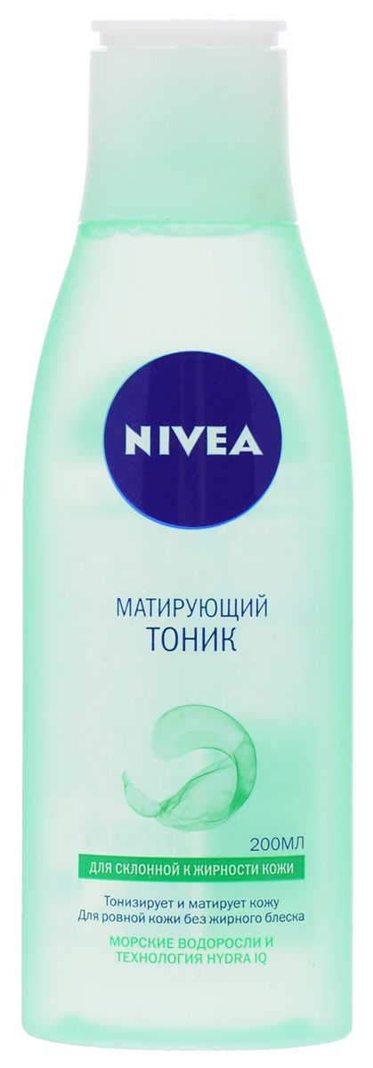 NIVEA Матирующий тоник для склонной к жирности кожи 200 мл10022606 NIVEA Матирующий тоник для склонной к жирности кожи 200 мл10022606Очищающий тоник Nivea Visage Aqua Effect тонизирует и матирует кожу. Для ровной кожи без жирного блеска. Тоник с морскими водорослями и Hydra IQ: Глубоко очищает кожу, устраняя загрязнения. Регулирует работу сальных желез, устраняя жирный блеск. Поддерживает природный баланс увлажненности кожи. Характеристики: Объем: 200 мл. Артикул: 81171. Производитель: Германия. Товар сертифицирован.