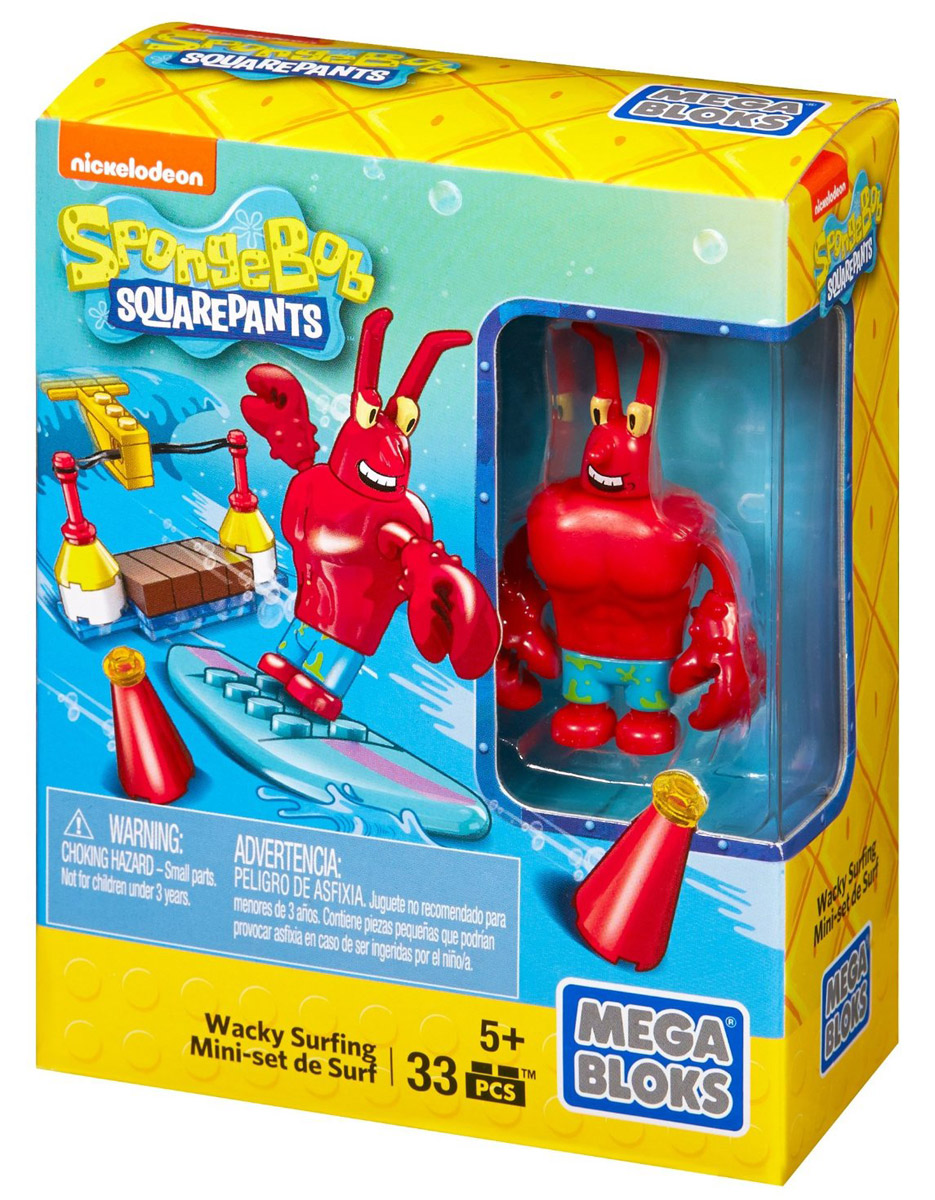 Mega Bloks Губка Боб Конструктор Сумасшедший серфингCNF62_CNF64 Mega Bloks Губка Боб Конструктор Сумасшедший серфингCNF62_CNF64Пришло время для веселого серфинга вместе с конструктором Mega Bloks Сумасшедший серфинг! Постройте стартовую площадку и отправьте Ларри летать над водой, убедитесь, что он приземляется на волну между двумя буями. В набор входят: фигурка Ларри Лобстера с доской для серфинга, сборная стартовая площадка. Конструктор совместим с другими наборами серии Mega Bloks: Губка Боб. Порадуйте свое драгоценное чадо столь занимательным и развлекательным подарком.