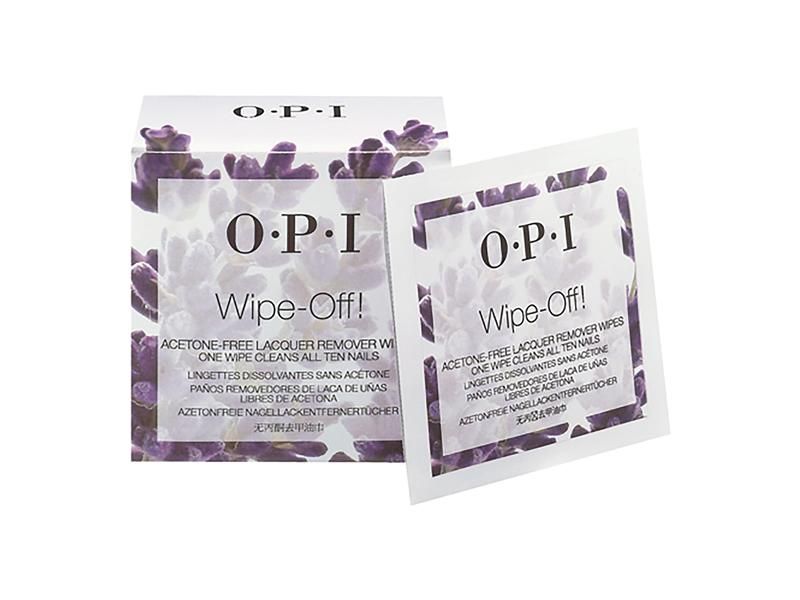 OPI Салфетки без ацетона для снятия лака Wipe-Off! Acetone-Free Lacquer Remover Wipes, 10 штAC856 OPI Салфетки без ацетона для снятия лака Wipe-Off! Acetone-Free Lacquer Remover Wipes, 10 штAC856Салфетки для снятия лака предназначены для использования на ходу, одной салфеткой можно быстро стереть лак со всех десяти ногтей. Отличительной особенностью является увлажняющая формула и свежий аромат лаванды. Без ацетоновая формула безопасна при снятии лака с акриловых ногтей. Увлажняющие ингредиенты сохранят кутикулу мягкой, в то время, как экстракт лаванды даст ощущение чистоты и свежести!