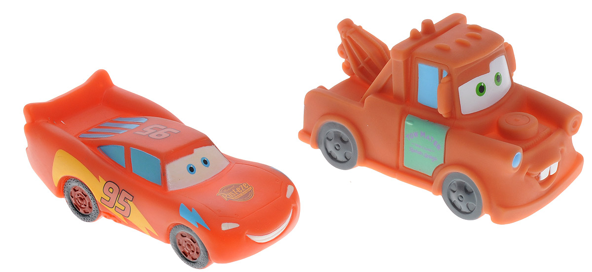 Играем вместе Набор игрушек для ванной Тачки 2 шт107R-PVC Играем вместе Набор игрушек для ванной Тачки 2 шт107R-PVCС набором игрушек для ванной Играем вместе Тачки принимать водные процедуры станет еще веселее и приятнее. В набор входят 2 игрушки в виде любимых героев мультфильма - забавных тачек. Игрушки могут брызгать водой и пищать. Набор доставит ребенку большое удовольствие и поможет преодолеть страх перед купанием. Игрушки для ванной способствуют развитию воображения, цветового восприятия, тактильных ощущений и мелкой моторики рук.
