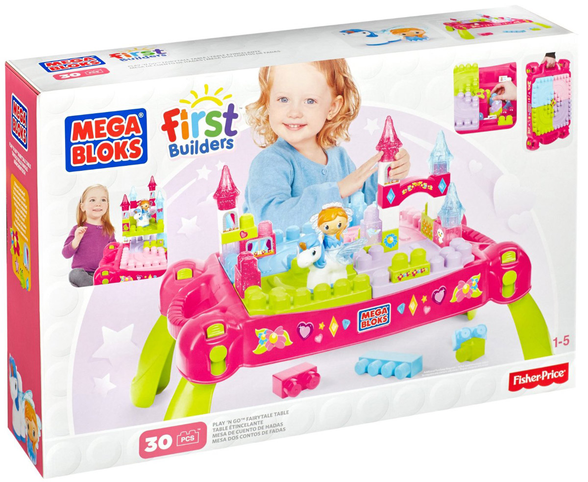 Mega Bloks First Builders Конструктор Набор Принцессы Волшебный столикCXP12 Mega Bloks First Builders Конструктор Набор Принцессы Волшебный столикCXP12Удивительный игровой набор от Mega Bloks создан специально для маленьких принцесс. Удобный столик сконструирован таким образом, что малышкам будет удобно стоить замки и другие постройки из деталей Mega Bloks. В набор входит множество разноцветных деталей, верхушки башен замка,а также фигурки принцессы и пегаса.