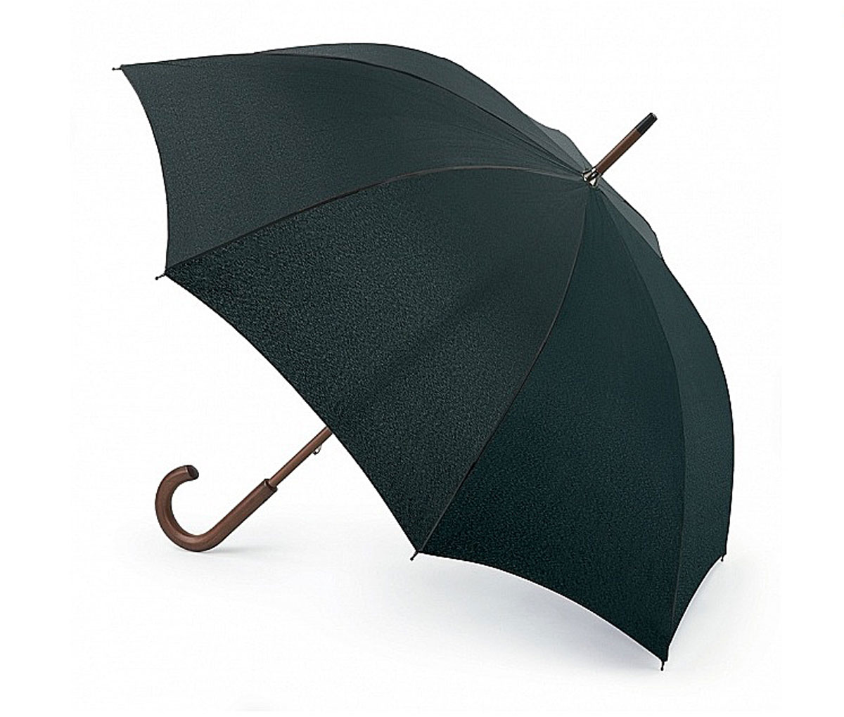 Зонт-трость женский Fulton Kensington, механический, цвет: черный. L776-01L776-01 Black Зонт-трость женский Fulton Kensington, механический, цвет: черный. L776-01L776-01 BlackМодный механический зонт-трость Fulton Kensington даже в ненастную погоду позволит вам оставаться стильной и элегантной. Каркас зонта состоит из 8 спиц и стержня из фибергласса. Купол зонта выполнен из прочного полиэстера. Изделие оснащено удобной рукояткой из дерева. Зонт механического сложения: купол открывается и закрывается вручную до характерного щелчка. Модель закрывается при помощи двух хлястиков на кнопках. Такой зонт не только надежно защитит вас от дождя, но и станет стильным аксессуаром, который идеально подчеркнет ваш неповторимый образ.