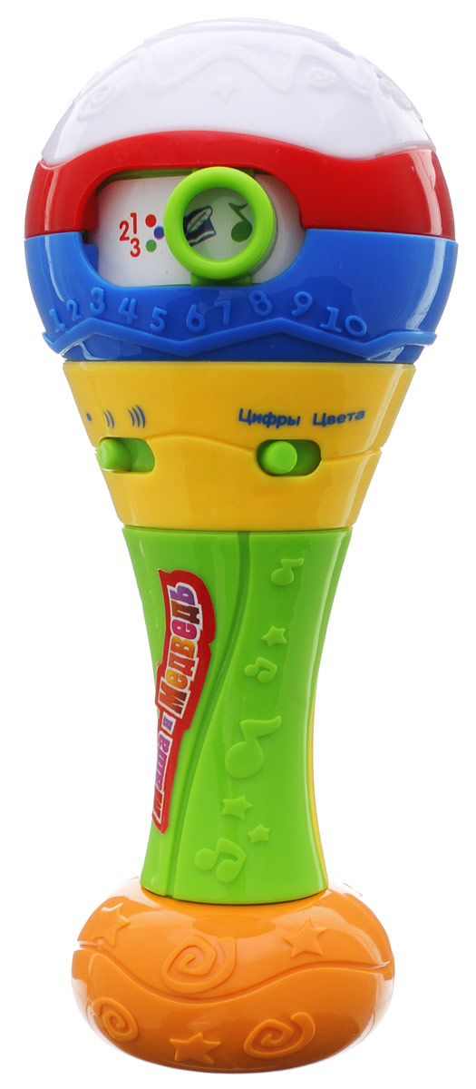 Играем вместе Маракас Маша и МедведьJ905-H05005RU Играем вместе Маракас Маша и МедведьJ905-H05005RUМаракас Играем вместе Маша и Медведь со световыми и звуковыми эффектами, несомненно, порадует поклонников мультфильма Маша и Медведь! Маракас умеет воспроизводить 16 стихотворений, песни из мультфильма, реагирует на движение. С помощью этой удивительной игрушки малыш сможет выучить цифры, цвета и стихотворения. Имеется регулировка громкости. Работа игрушки сопровождается световыми эффектами. Знакомство с яркими и красочными музыкальными инструментами разовьет у ребенка творческие способности и тонкий слух. Инструменты познакомят с музыкальной культурой и займут его воображение на долгое время. Для работы игрушки необходимы 3 батарейки типа АА (не входят в комплект).