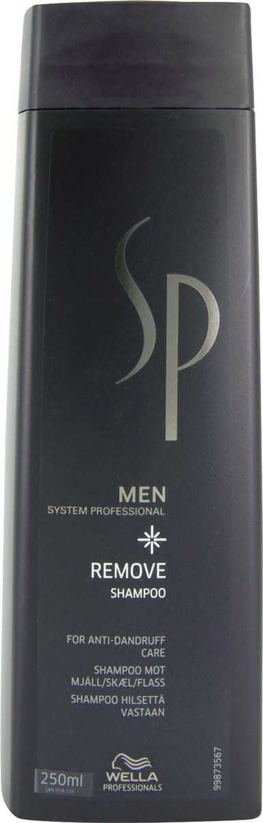 Wella SP Шампунь против перхоти Men Removing Shampoo, 250 мл81311345 Wella SP Шампунь против перхоти Men Removing Shampoo, 250 мл81311345Эффективное средство от всех видов перхоти -Шампунь против перхоти Removing Shampoo от Wella. Регулярное использование шампуня в течение 4 недель обуславливает прекращение появления перхоти в течение 2 месяцев. Специальные активные моющие компоненты мягко воздействуют на структуру волос, качественно очищая их, не повреждая при этом, удаляют с кожи головы ороговевшие частицы, увлажшяющие компоненты предотвращают образование перхоти, нейтрализуют сухость и стянутость.