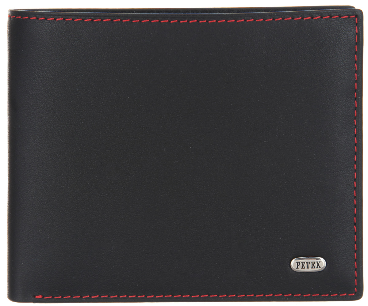 Портмоне мужское Petek 1855, цвет: черный. 179.000.RD1179.000.RD1 Black Портмоне мужское Petek 1855, цвет: черный. 179.000.RD1179.000.RD1 BlackСтильное мужское портмоне Petek 1855 выполнено из натуральной кожи. Лицевая сторона оформлена металлической пластиной с гравировкой в виде названия бренда. Изделие раскладывается пополам. Портмоне содержит два отделения для купюр, сетчатый карман, два потайных кармана, шесть кармашков для визиток и пластиковых карт и карман с сетчатым окошечком. Портмоне упаковано в фирменную коробку. Такое портмоне станет отличным подарком для человека, ценящего качественные и стильные вещи.