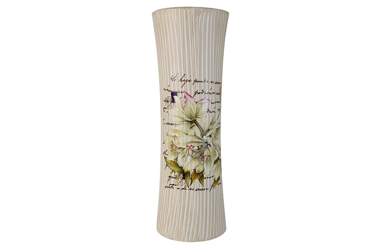 Ваза для цветов Sunrise Ceramics Лилии, прямая, большаяSR-17305-3A-AL Ваза для цветов Sunrise Ceramics Лилии, прямая, большаяSR-17305-3A-ALИзготовленные по классической технологии обжига керамики с нанесением декоративных рисунков, вазы Sunrise Ceramics отличаются оригинальностью форм, размеров и дизайна. Умело подобранная керамическая ваза может оживить любой интерьер, стать полезной и по-настоящему памятной вещью. Состав:керамика. Изделия обязательной сертификации не подлежат.Мыть теплой водой с применением жидких мощих средств.
