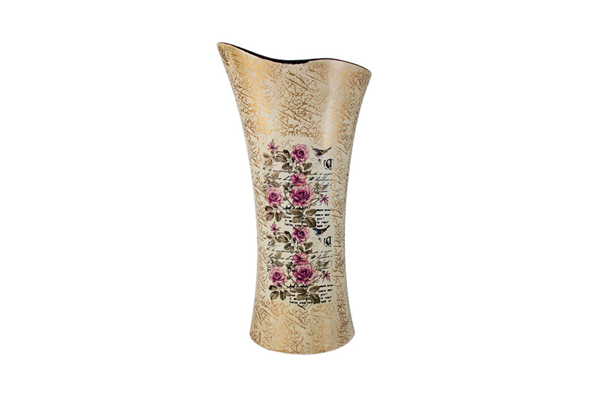 Ваза для цветов Sunrise Ceramics Розы, волнаSR-17450-3B-AL Ваза для цветов Sunrise Ceramics Розы, волнаSR-17450-3B-ALИзготовленные по классической технологии обжига керамики с нанесением декоративных рисунков, вазы Sunrise Ceramics отличаются оригинальностью форм, размеров и дизайна. Умело подобранная керамическая ваза может оживить любой интерьер, стать полезной и по-настоящему памятной вещью. Состав:керамика. Изделия обязательной сертификации не подлежат.Мыть теплой водой с применением жидких мощих средств.